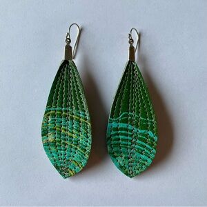 Handmade leather earrings